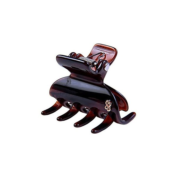 Piranha de cabelo Bianca acrílico marrom  05 067