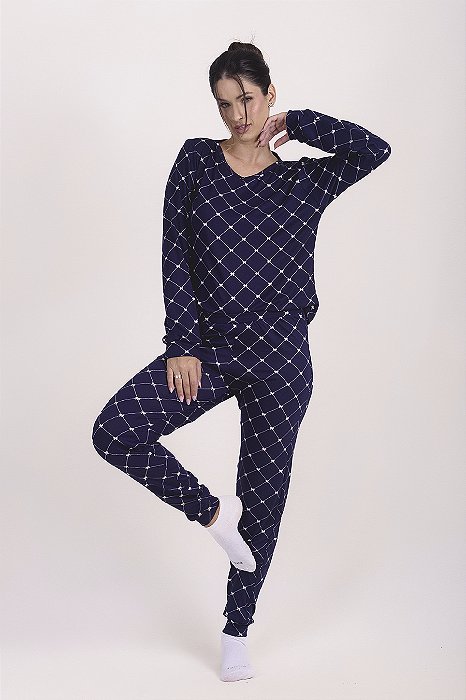 Pijama Feminino Manga Longa Confortável