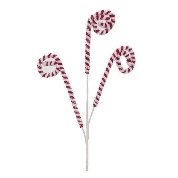 Pick Trio de Bengalas de Natal - Candy Cane