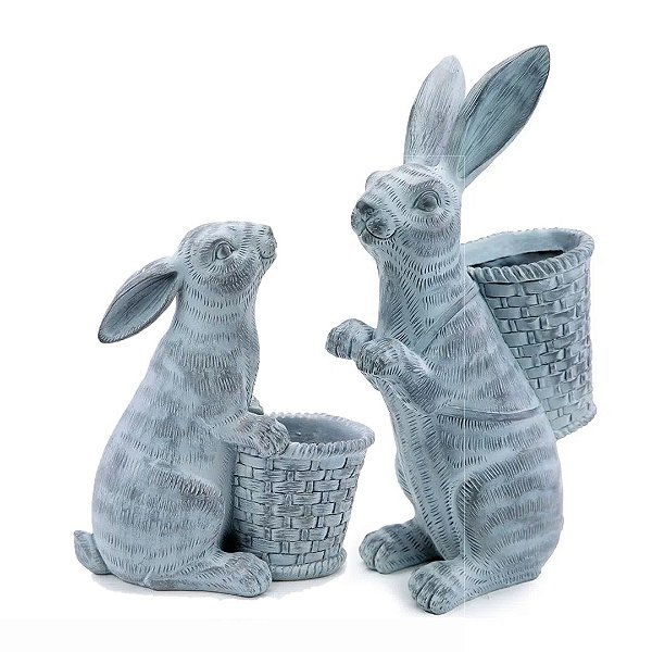 Coelho Azul Jeans com Cesto