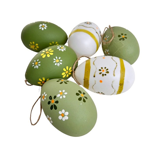 Ovos de Páscoa de Pendurar - Kit com 6
