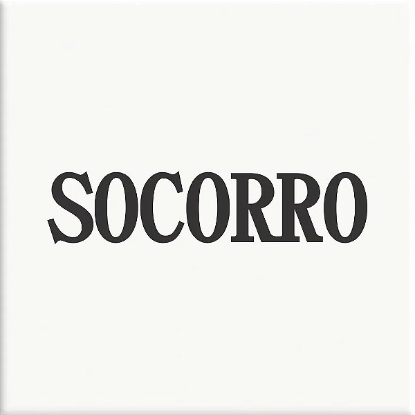 Azulejo Decorativo com Frase "Socorro"