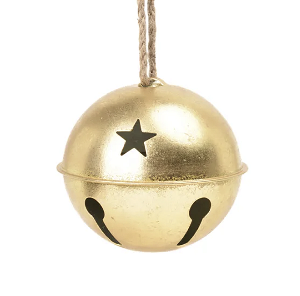 Guizo de Natal em Metal Dourado