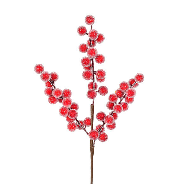 Galho de Natal com Berry Cristalizada
