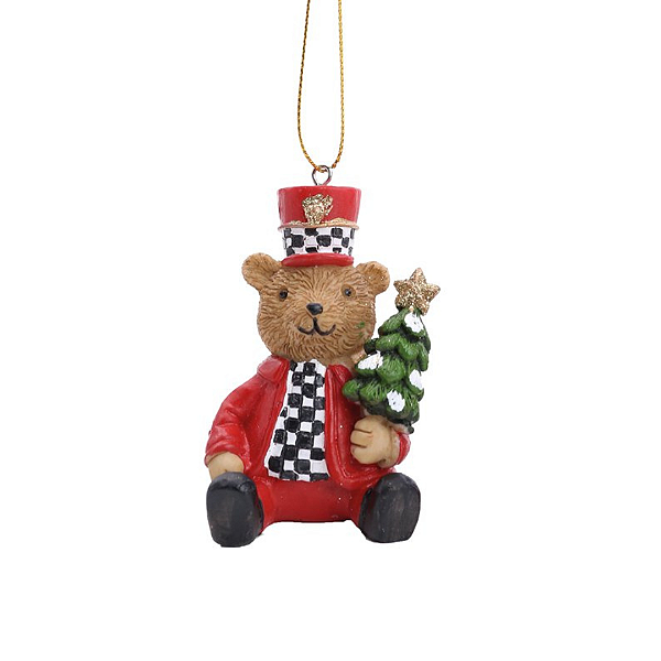 Enfeite de Árvore de Natal Urso com Adorno