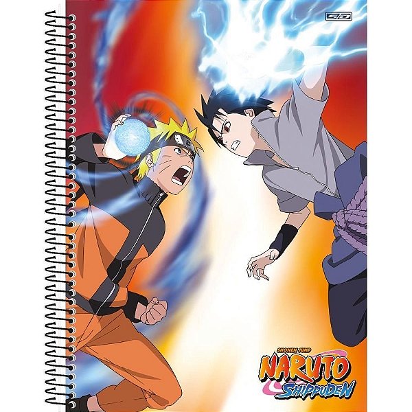 Caderno Espiral Universitário 10 Matérias Naruto 160 Folhas Sortido