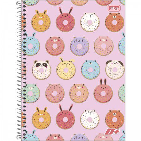 Caderno Espiral Universitário 1 Matéria D+ Feminino 96 Folhas Sortido