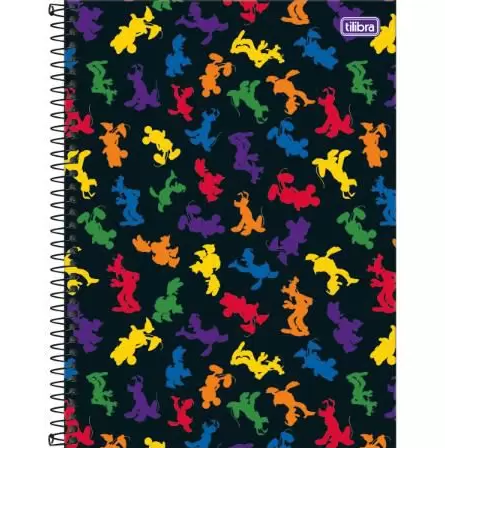 Caderno Espiral Universitário 10 Matérias Mickey 160 Folhas Sortido