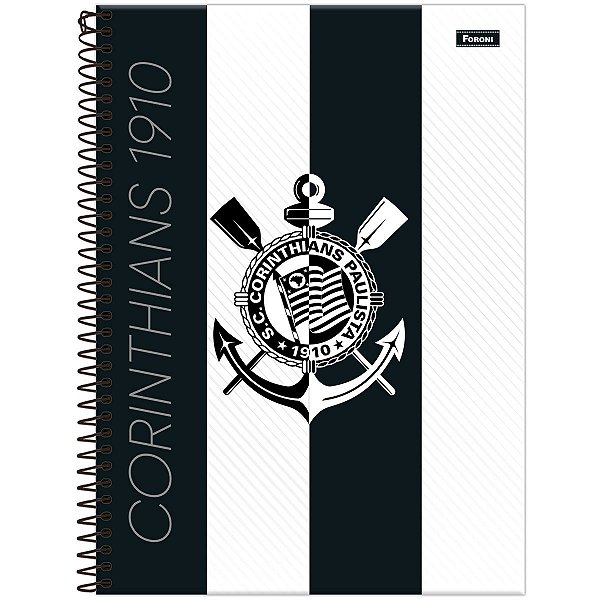 Caderno Universitário Capa Dura Corinthians 10 Materias Foroni
