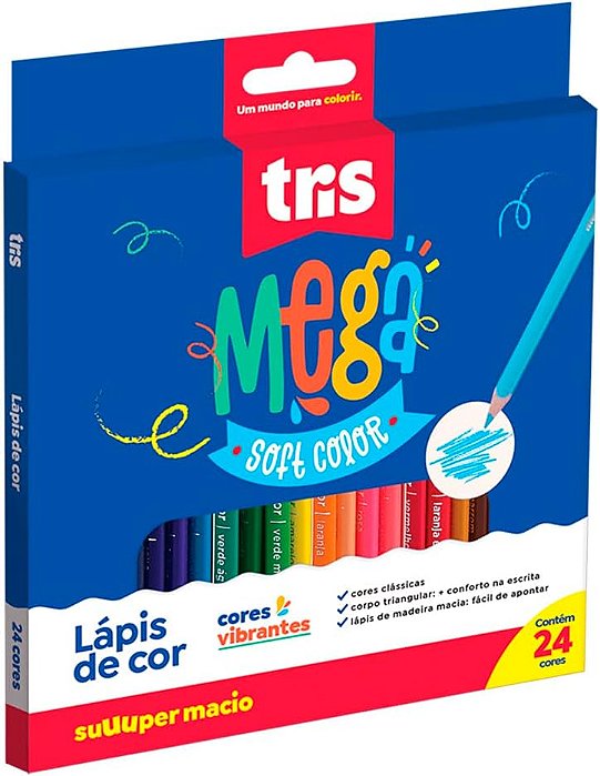 Lapis Cor 24 Cores Mega Softcolor Tris