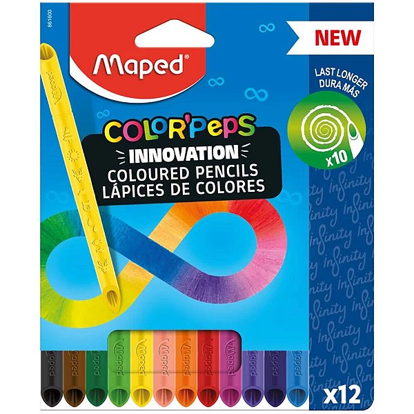 Lápis de Cor 12 cores, Color Peps Infinity 861600 Maped