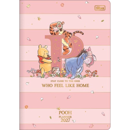 Agenda Planner Grampeada 17,8X25,4 CM Pooh 90g 2027
