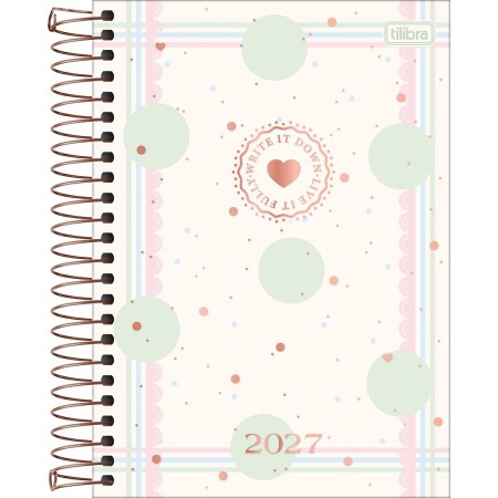 Agenda Espiral Diária 12,9 x 18,7 cm Soho 2027 Tilibra