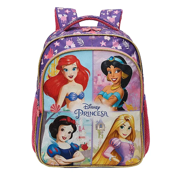 Mochila Escolar 14 Princesa Disney Glitter Xeryus