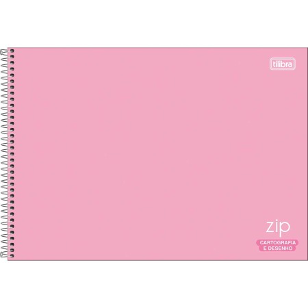 Caderno de Cartografia e Desenho Espiral Capa Dura Zip Colors 80 Folhas