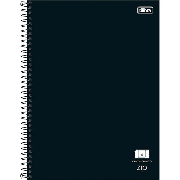 Caderno Quadriculado 1x1 mm Espiral Capa Dura Universitário Zip 80 Folhas Tilibra