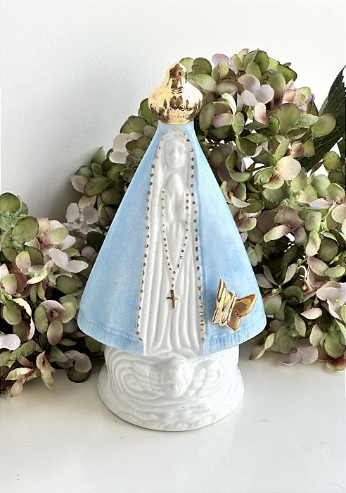 Nossa Senhora Blue Borboleta Ouro