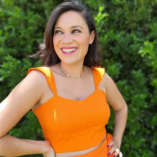 Top Cropped com lastex - Cropped Luana