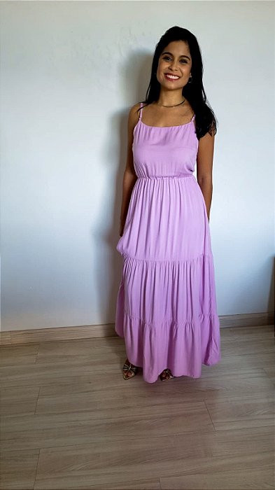 Vestido longo com alças - Vestido Flávia