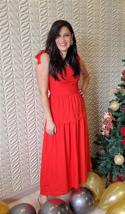 Vestido Midi com alças ajustáveis - Vestido Merry