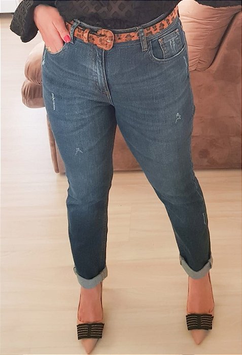 calça jeans skinning cintura alta