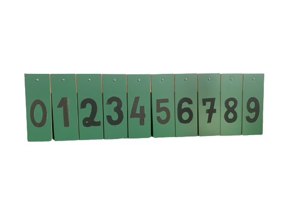 Mural de números em lixa