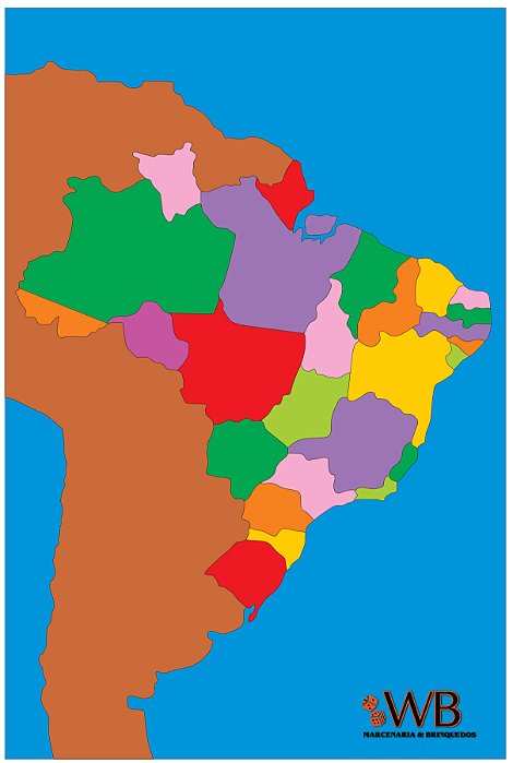 Mapa do Brasil Montessori