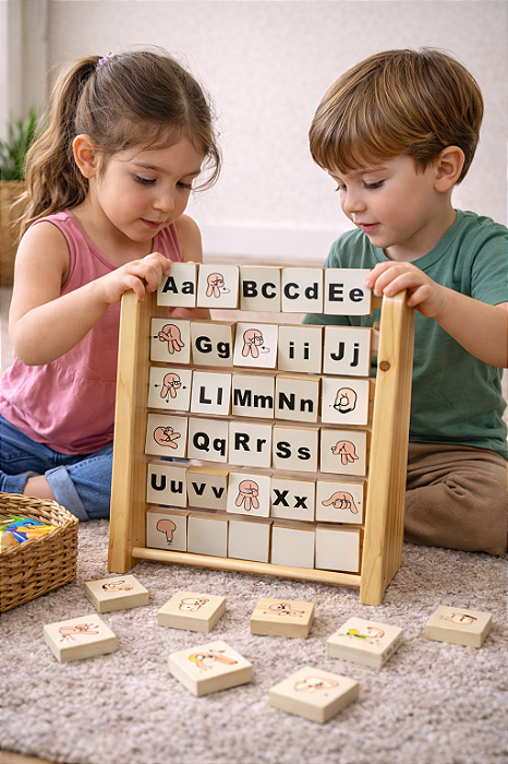 Ábaco com Letras em Libras – Aprendizado Inclusivo e Interativo