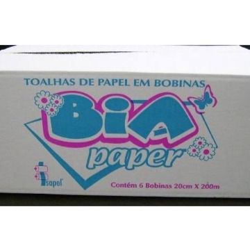 TOALHA BOBINA P/ MÃO EXTRA LUXO BIA (6X20X200MT)