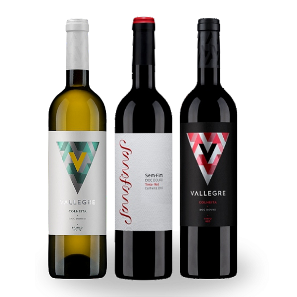 KIT PORTUGUESES - Sem Fim DOC Tinto, Vallegre Colheita DOC Tinto, Vallegre Colheita DOC Branco