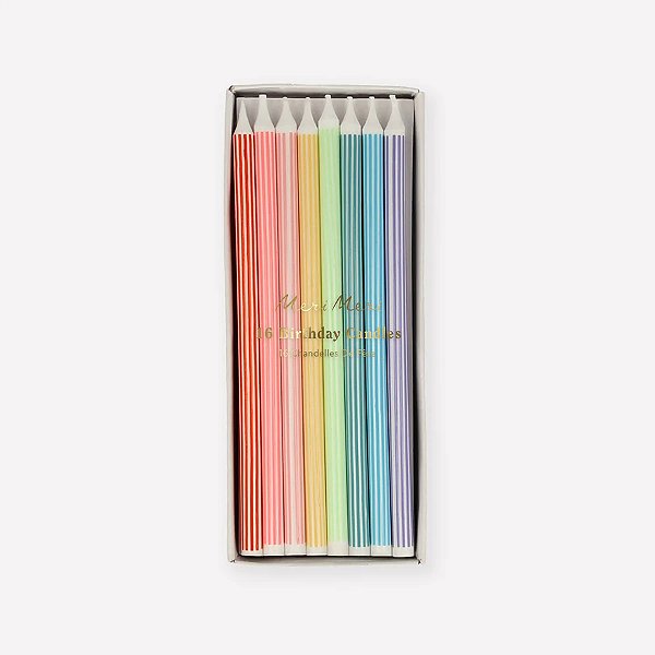 Velas coloridas longas com 16un