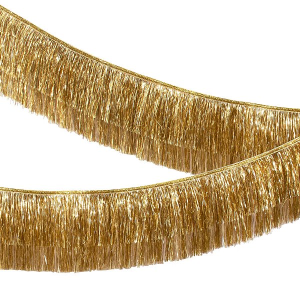 Bandeirola de franjas dourada
