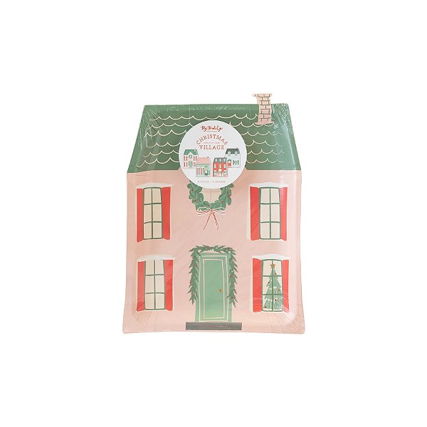 Prato Casa da Vila de Natal em Forma
