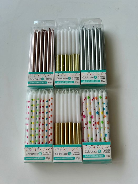 Velas curtas da Celebrate com 12 unidades