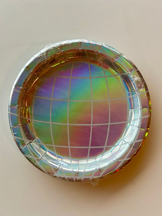 Pratos Temáticos com 18cm Disco holográfico