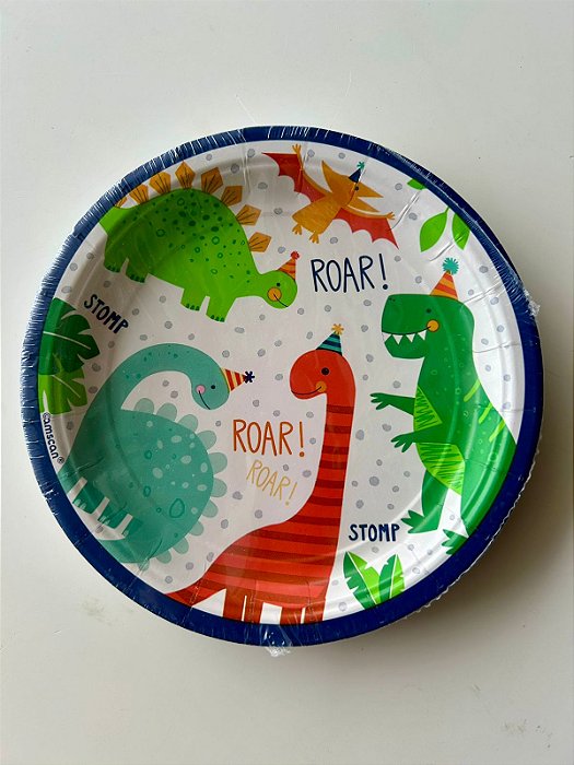 Pratos Temáticos com 18cm Dino Roar
