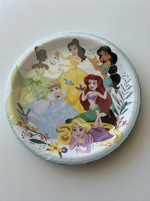 Pratos Princesas da Disney 08 unidades