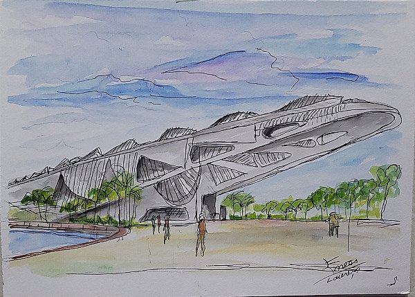 Aquarela Museu do Amanhã Rio de Janeiro