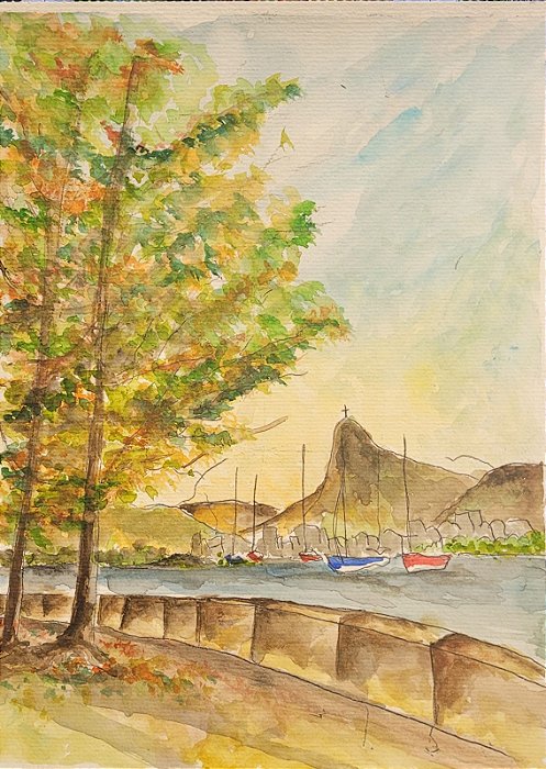 Aquarela Mureta da Urca