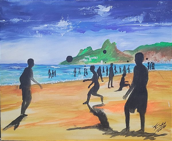 Altinho na Praia de Ipanema Pintura Acrílica