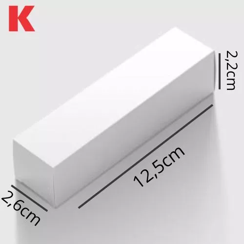 50 Caixas Branca 12,5x2,2x2,6cm  Perfumes / Cosméticos / Frascos