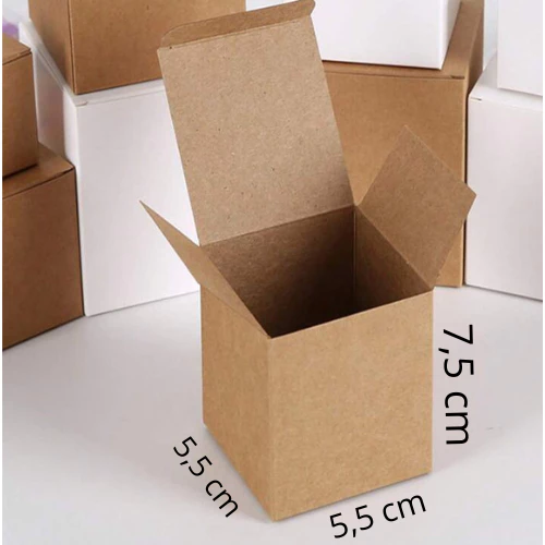 50 Caixas Kraft 7,5x5,5x5,5cm  Perfumes / Cosméticos / Frascos