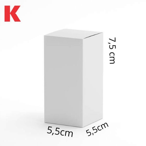 50 Caixas Branco 7,5x5,5x5,5cm  Perfumes / Cosméticos / Frascos