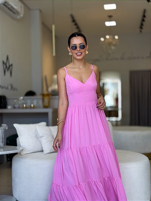 Vestido Midi Liso