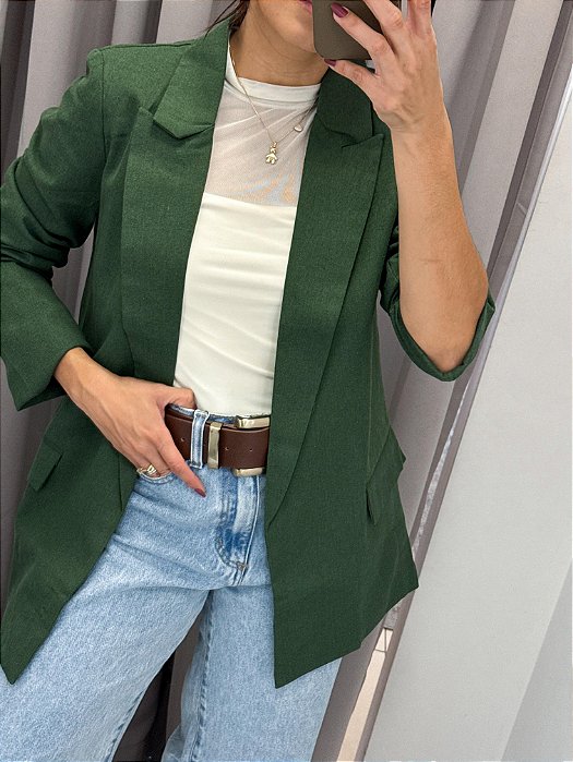 Blazer Alongado Linho