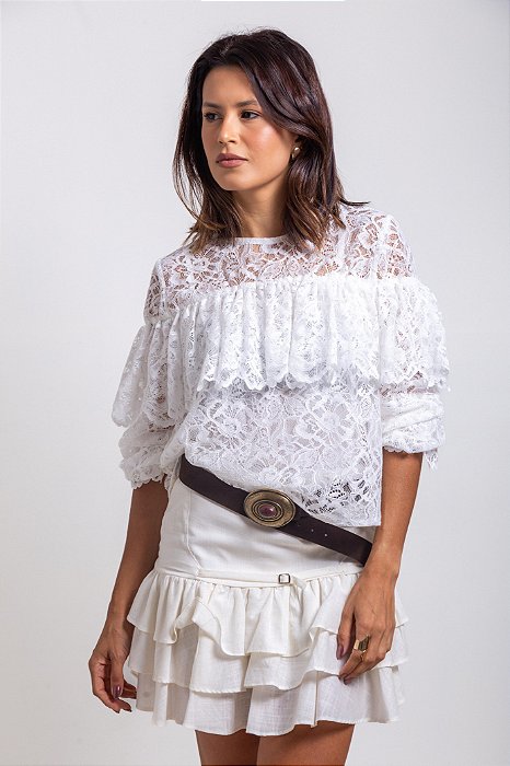 Saia Babados Boho