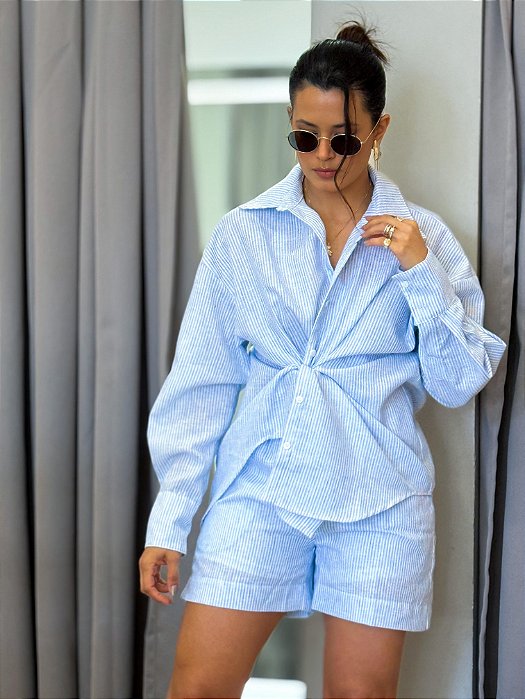 Shorts Listrado Porto
