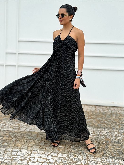 Vestido Midi Poá