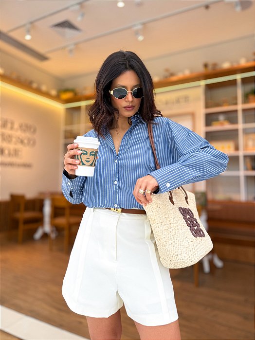Camisa Listrada Azul