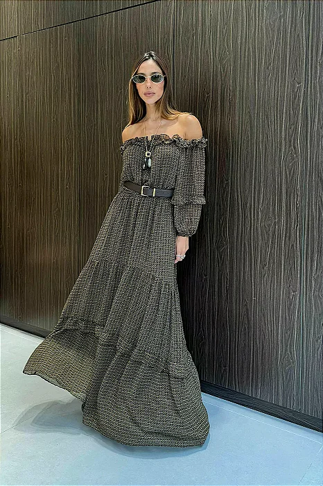 Vestido Manga Estampado